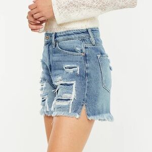 KanCan Denim Distressed Shorts